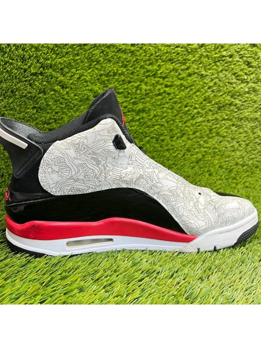Nike Air Jordan Dub Zero Mens Size 12 Black White Red Basketball Shoes Sneakers